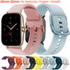 20mm/22mm Silicone band For Amazfit GTS/2/2e/4/3/GTS2 Mini/GTR 4/47mm/GTR2/2e/stratos 2 Watch Bracelet Amazfit bip 6 5 3 straps