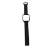 Silicone Loop Magnetic Watch Band with Black Case Replacement Watch Strap Quick Release Smartwatch