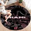 Inter Miami CF Round Area Rug,Carpet Rug for Living Room Bedroom Sofa Playroom Decor,Non-slip Floor Mat