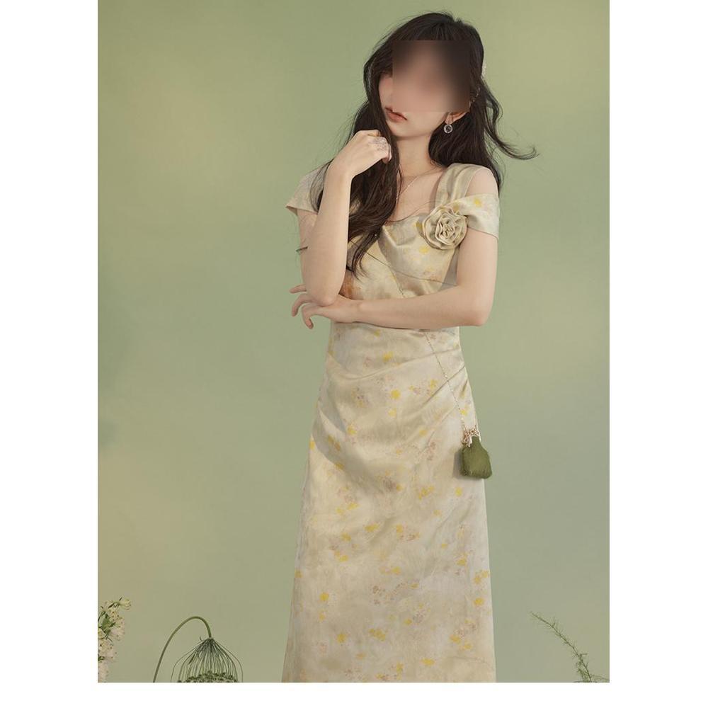 Summer White Polka Dot Dress Temperament Hip-wrapped Long Dress Is Popular In Spring To Wear Casual New Women's Clothing