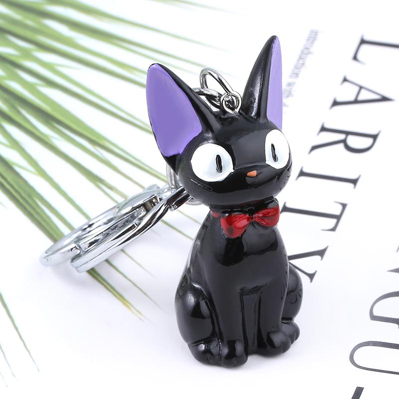 Anime Cute Black Cat Keychain Cartoon Cosplay Home delivery Props Pendant Keyring Wen Women Backpack Jewelry Accessories Gift