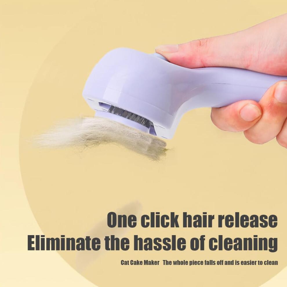 Pet Steam Brush, Silicone Massage Comb for Pet Hair Removal, Ergonomic Spray Handle, 12x7x20 Cm, Violet ABS Material