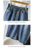 Autumn Women's Plus-Size Denim A-line Skirt with Front Slit, High Stretch, and Slimming Fit