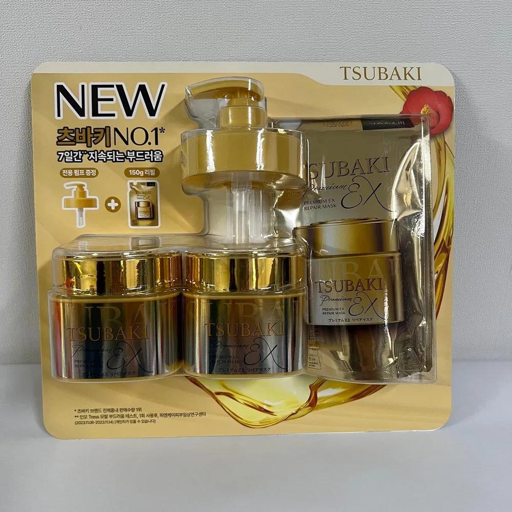 Tsubaki 0-Second Hair Pack 180g 2 + Refill 150g + Pump