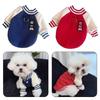 Warmth Material Pet Clothing Thick Fabric Soft Fleece Dog Clothing Windproof Design Striped Collar Cat Clothing Pet Wear