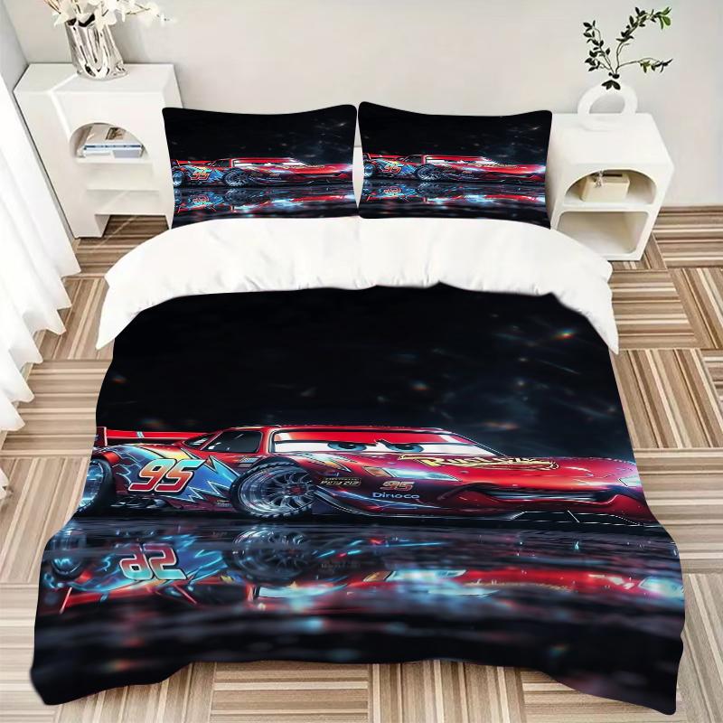 3Pcs Mcqueen Space Bedding Sets For All Sizes New 3D Printed Bed Cover Comforter Duvet Cover Pillowcase Bedroom Decoration