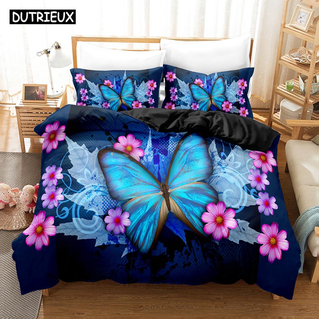 3D NEW Butterfly Bedding Sets Duvet Cover Set With Pillowcase Twin Full Queen King Bedclothes Bed Linen