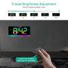 ORIA Digital Wall Clock 12" Large Display RGB Colorful Alarm Clock with Remote Control for Living Room, Gym
