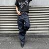 American Denim Blue Design Loose Straight Embroidered Jeans Men's Hiphop Casual Vibe Style Long Pants