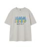 WACKY WILLY Bear Print Short Sleeve T-Shirt Light Gray
