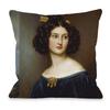 European Royal Court Lady Young Woman Portrait Painting Sofa Throw Pillowcase Rose Flower Home Decoration Art Cushion Cover