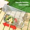 Outdoor BBQ Cage Stainless Steel Wire Heat-resistant Non-sticky Anti-scalding Long Handle Evenly Heated Capacity Rolling Grill Basket BBQ Mesh