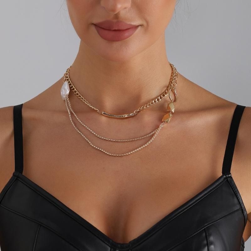 Stylish Layering Collarbone Necklace Short Length Clavicle Chain Lightweight Alloy Jewelry Birthday Gift For Her