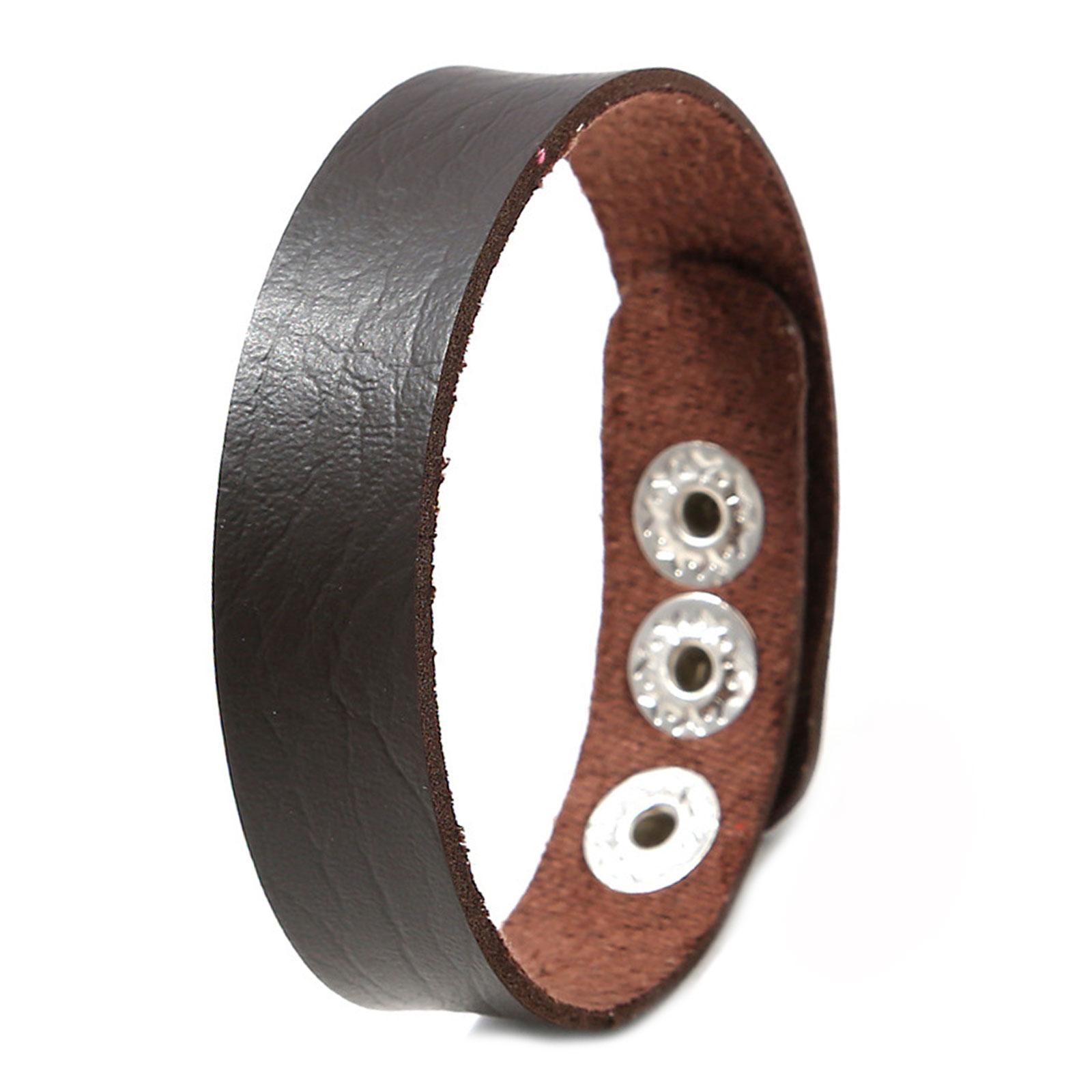 

Регулируемый кожаный браслет со скользящей застежкой, подходит для запястья 14-22 см, элегантный ПУ материал, модный унисекс ювелирный аксессуар