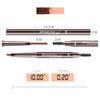 DNM Single 7-colour Double-ended Triangular Eyebrow Pencil with Brush for Natural and Easy Application for Beginners
