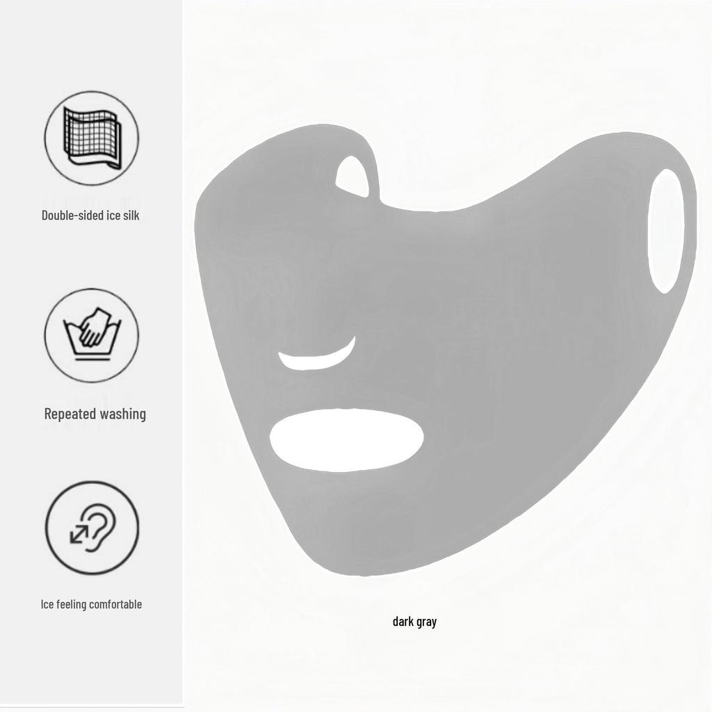 Women's Summer Ice Silk Sun Protection Scarf Mask - Breathable, Thin, Ear-Hanging Design