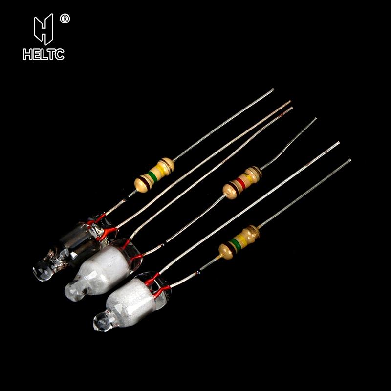 10pcs Neon Light Bulbs 4*10mm 5*13mm Main Power Indicator With Resistance 220V Red/Blue/Green