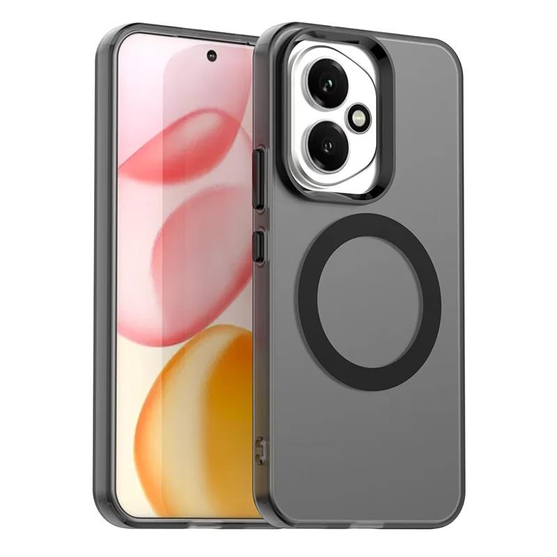 Чехол для Huawei Honor 400 Pro Магнитный для Magsafe Беспроводная зарядка Чехол для Honor 400 Candy PC + TPU Ударопрочная бамперная накладка Honor 400 Pro (Global) чёрный