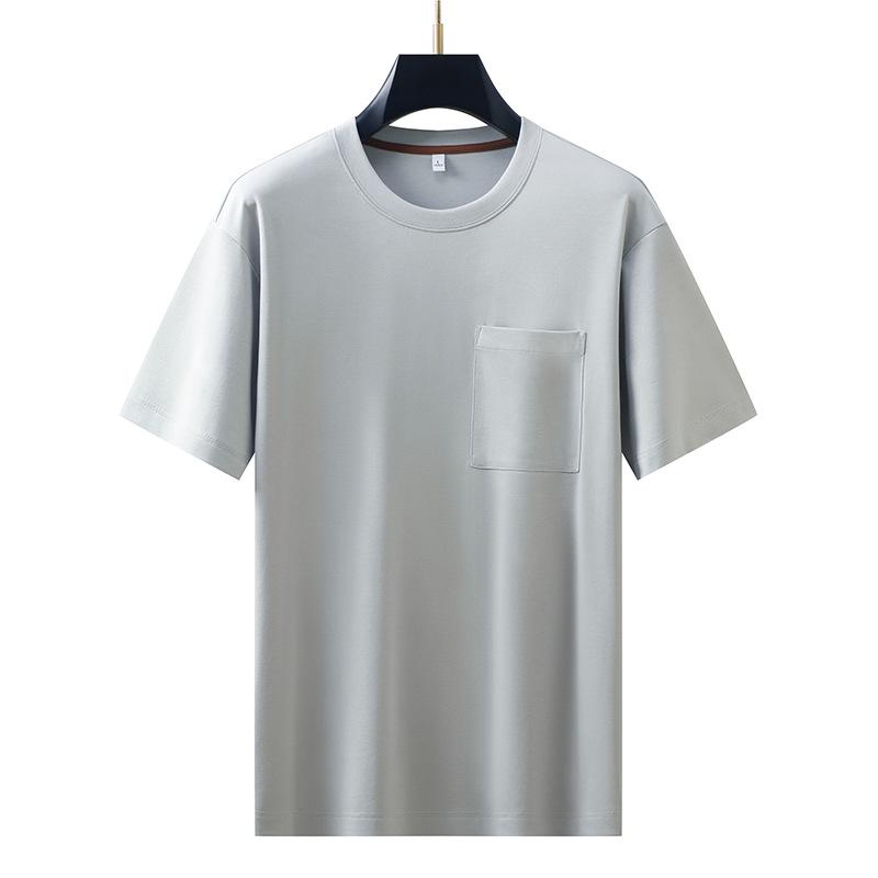 Men's Lightweight Pure White Pocket T-shirt - Short-Sleeve, Cool & Trendy Summer Top