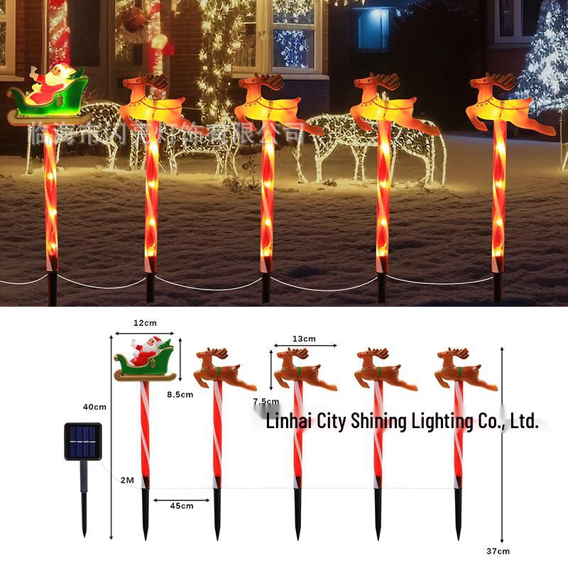 

2025 Солнечные Рождественские Санта и Снеговик Светящиеся Гирлянды для Наружного Декора Solar Variant