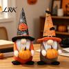 Decorative Pumpkin Gnome Doll Halloween Figurine, Fabric Bat Ornament, Faceless for Soft Ornament Shelf Table, Spooky Home Party Decor, Trick or Treat