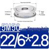 Dual-Sided Flat Timing Pulley: 5M50 Teeth, Width Options 11/16/21/27AF, Bore Size 8-30.