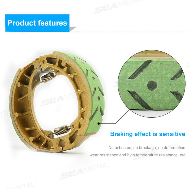 SEAMETAL Motorcycles Brake Shoes Brake Pad Block for GY6 50 GY6 80 GY6 125 CG125 CG150 139QMB 152QMI 156FMI Scooter Moped ATV