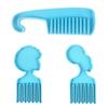 DIY Hair Styling Comb Mould Handicrafts Ornaments Mold Handmade African Men Women Heads Shaped Combs Epoxy Resin Mold