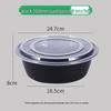 Disposable Wheat Straw Round Takeout Container with High Lid