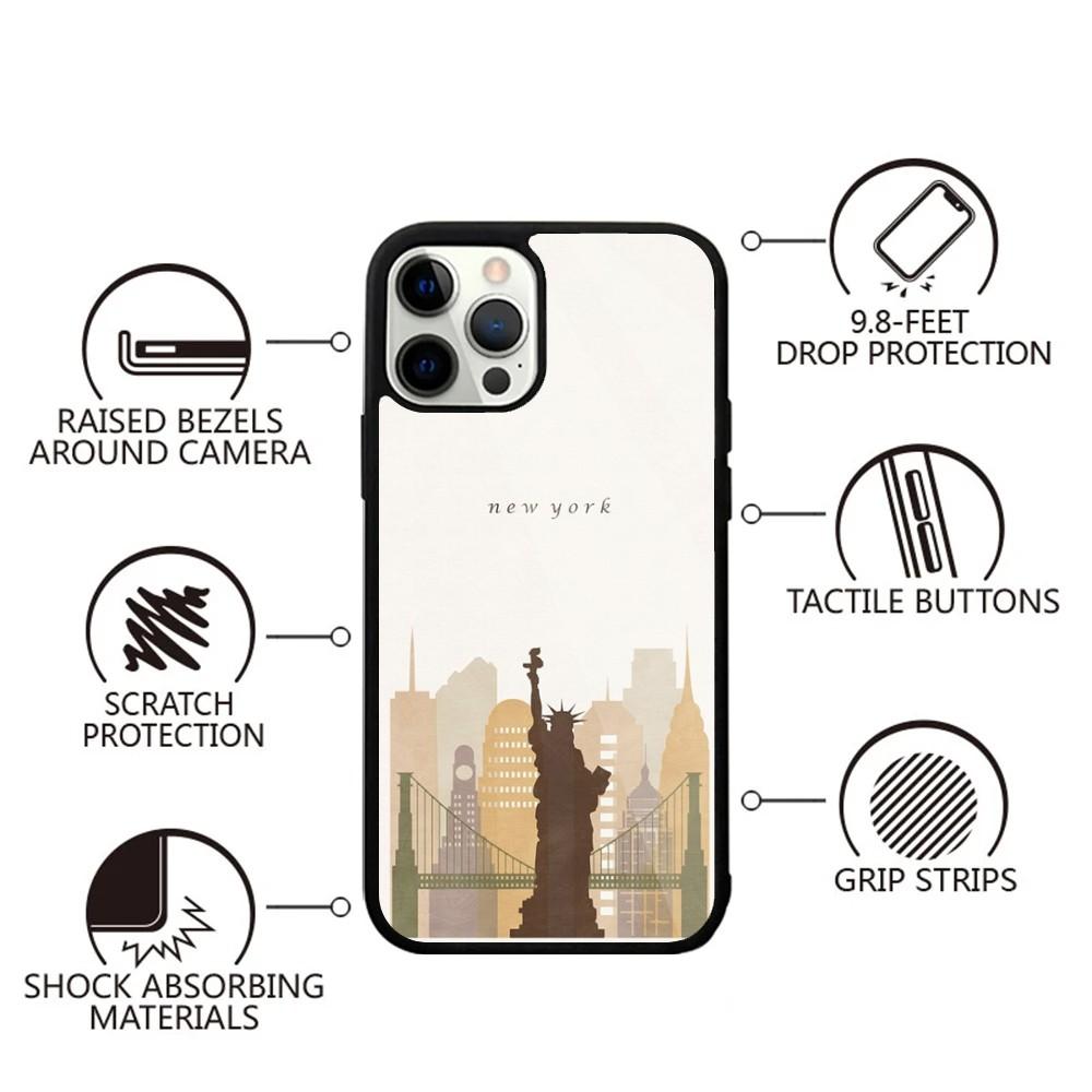

New York USA tourist attractions Phone Case For iPhone 15,14,13,12,11,Plus,Pro,Max Mini Magsafe Magnetic Wireless Charging iPhone13mini