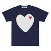Unisex Crew Neck Short Sleeve Loose Fit Casual T-Shirt Colorful Heart Digital Print Basic Top