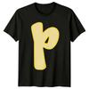 Q Initial Letter Alphabet Mens T-Shirt Womens Tee Graphic Unisex Top Monogram