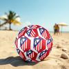 Atletico Madrid Size 5 Soccer Ball, Machine-Stitched PVC, Durable & High Bounce, All Ages Fit, Fan Merchandise, Matches & Outdoor Use.