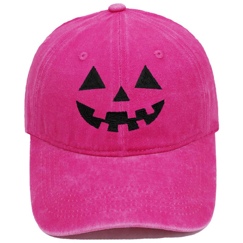 Cross-border Halloween Smiley Pumpkin Embroidered Vintage Baseball Cap - Unisex Casual Style