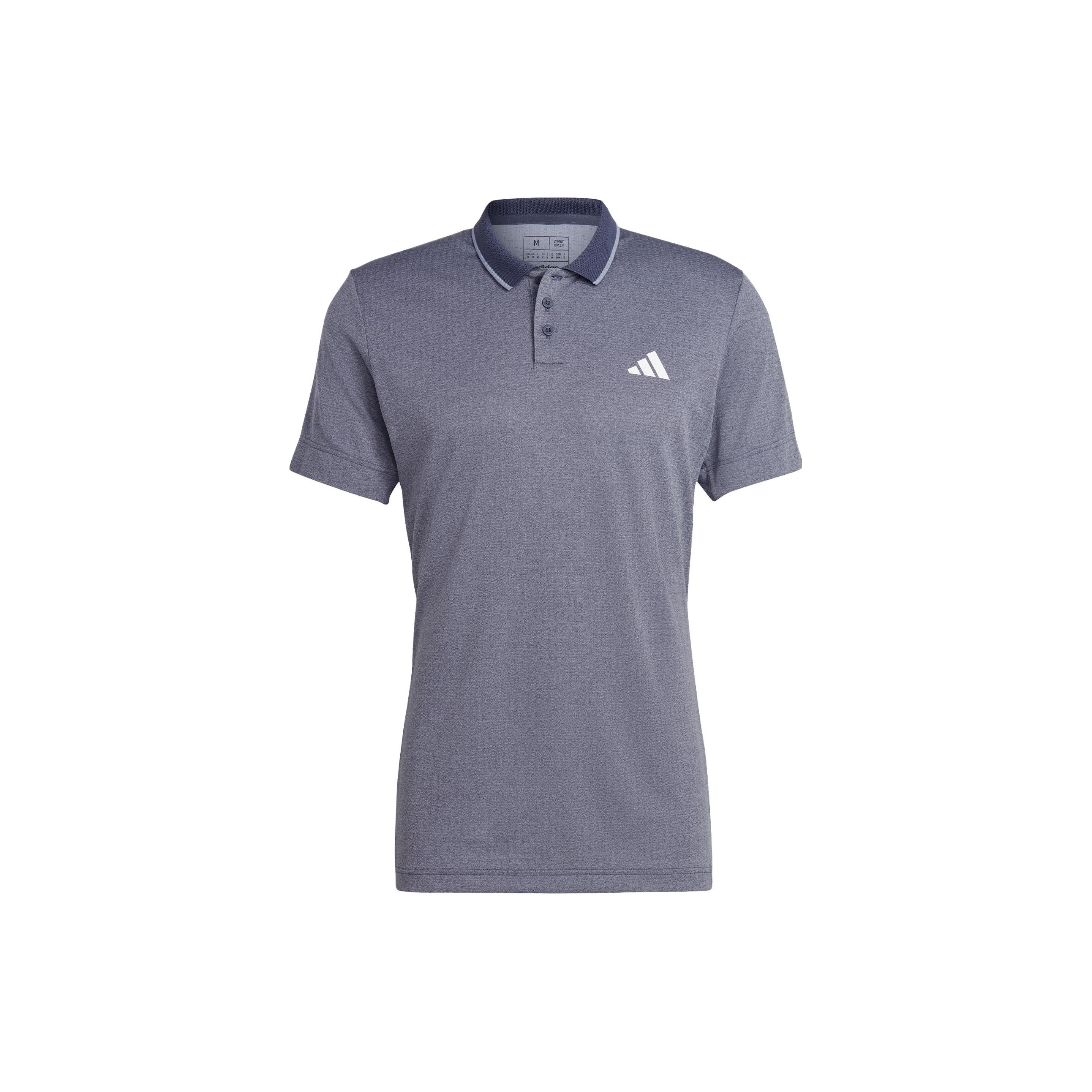 

Adidas Logo Print Tennis Polo Shirt Men Tops Dark-Blue HS3315 L