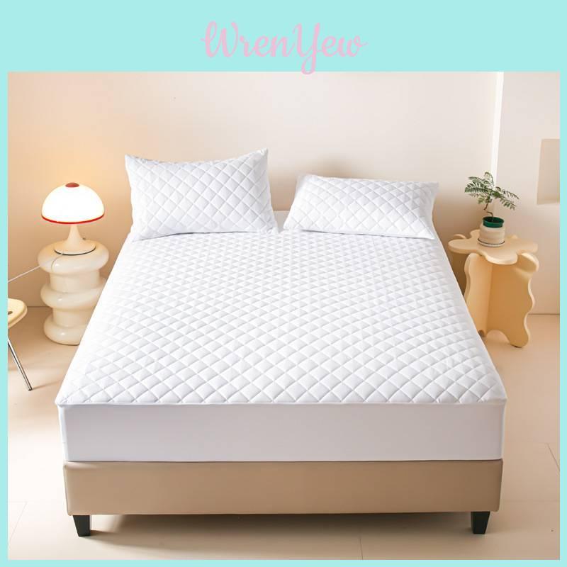 Funda de Cama Impermeable de Algodón con Protector de Colchón Absorbente para Uso Doméstico
