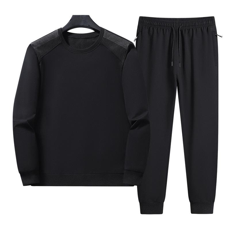 

Повседневный спортивный костюм мужской большого размера с круглым вырезом, толстовка и спортивные штаны, мужской модный пуловер L