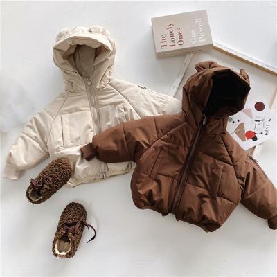 Winter Clothing Children'S Coat Cotton Clothes Korean Boys And Girls Thick Windbreaker Hooded Jacket Warm Cartoon Jacket