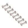 100 Sets Rivet and Screw Stainless Steel M2.5 Flat Round Head Rivet Stud Fastener Set for Leather Crafts Decoration