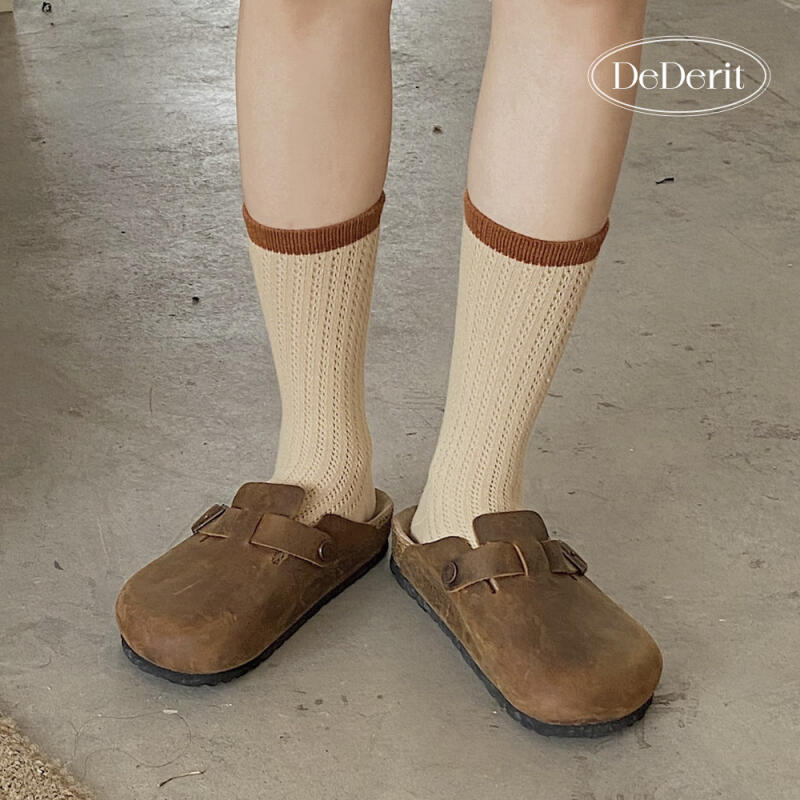 Two-tone four-season women's fashion design pretty socks