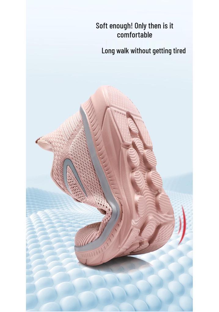 Women's Fashion Mesh Walking Shoes - Lightweight, Breathable, Non-slip, and Soft-soled Casual Sneakers for Spring.