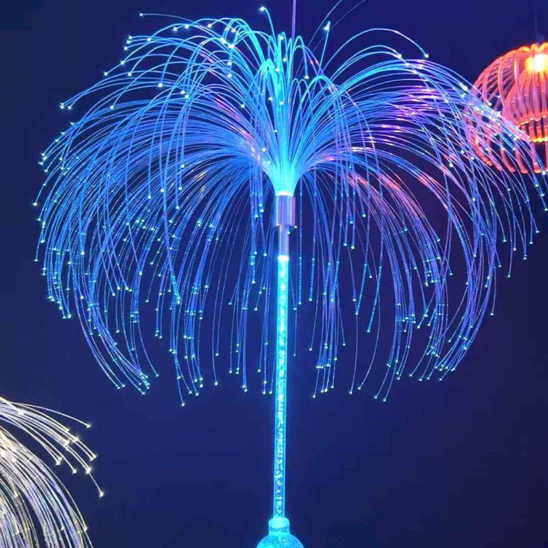 Color-Changing Fiber Optic Jellyfish Pendant Light for Restaurants, Bars, and Outdoor Decor