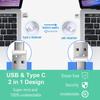 2 in 1 USB / Type-C Mouse Jiggler Portable Mini Mouse Mover, Driver-Free for Computers, Laptops