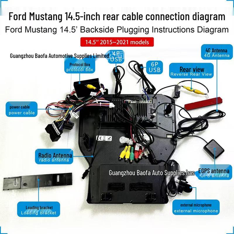 14.5-inch Smart Multimedia Central Control for Ford Mustang with Wireless CarPlay