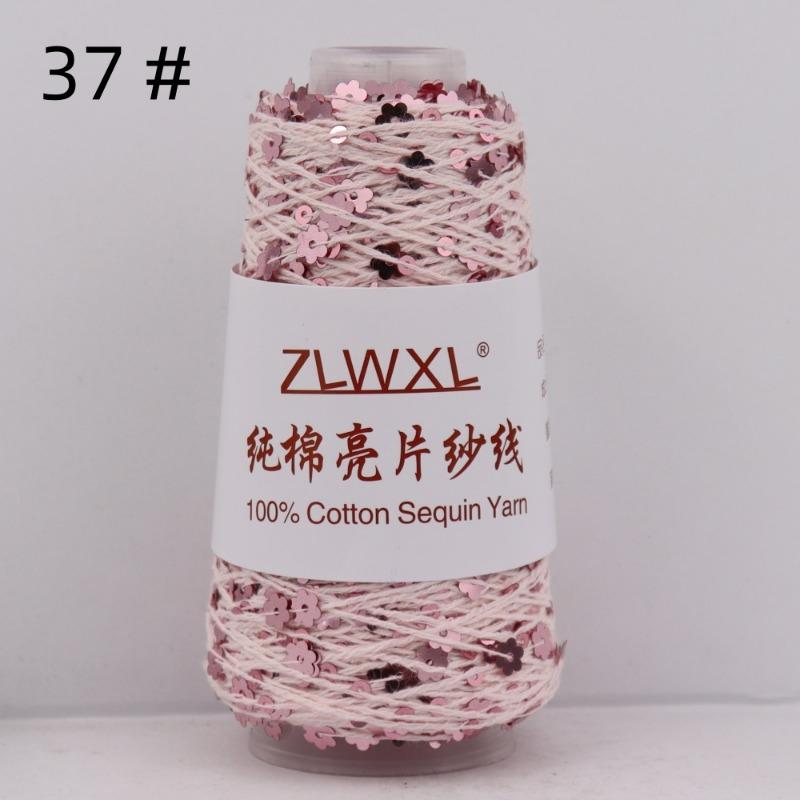 1000g /3200M 100% Cotton Yarn 6mm+3mm Special Sequin Yarn DIY Knitted Garment Accessories Rag Doll Knitting Yarn
