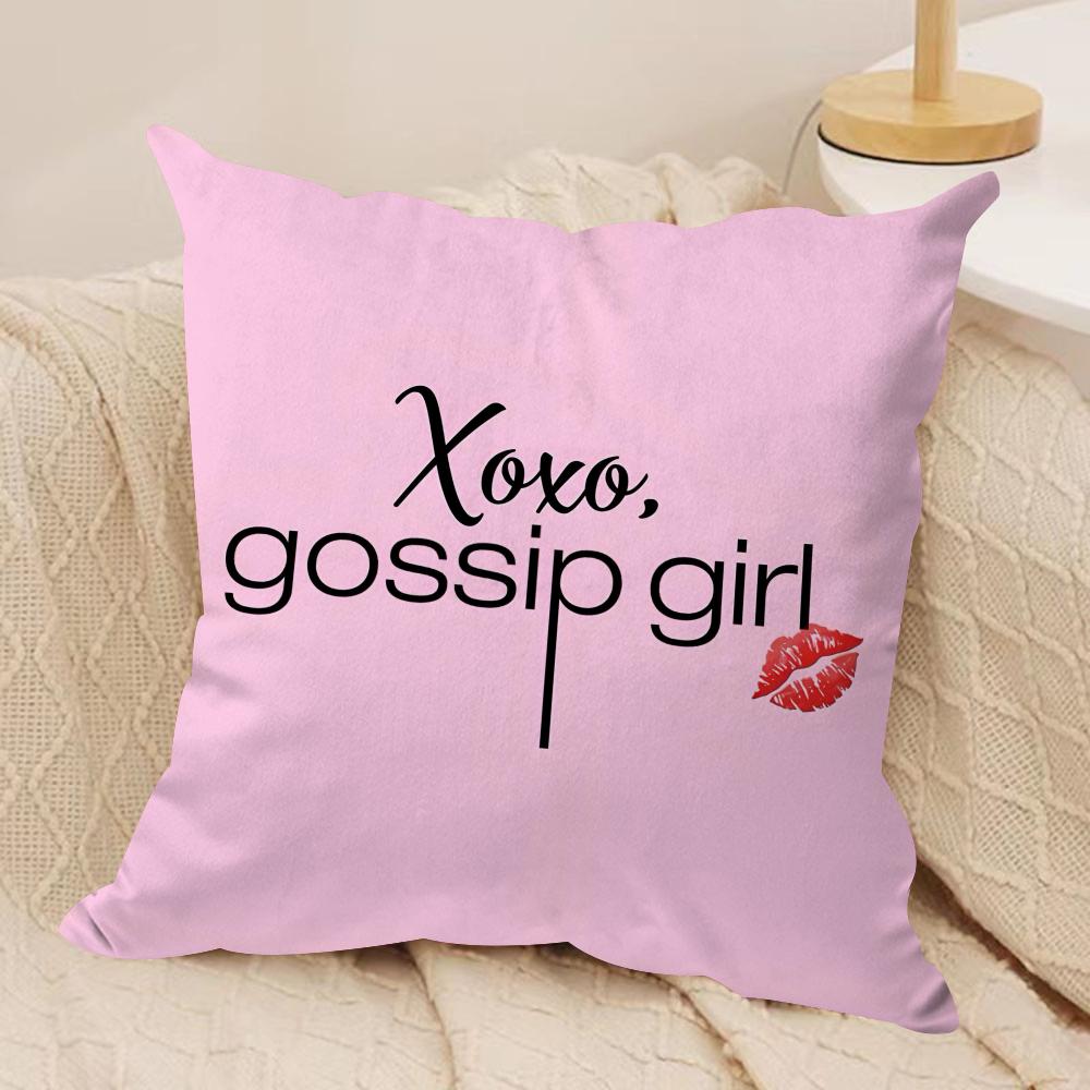 

Movie GGossip GirlS Cushion Cover Silky Short Plush DoubleSided Printed Pillow Case for Sofa All Seasons Home Decor Gift 30x30cm