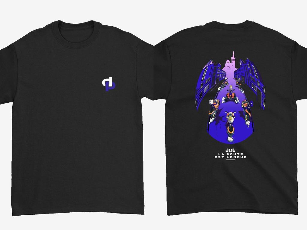 French Rap Jul T Shirt Street Hip Hop Overszied Graphic Y2k Tee MISE A JOUR Tee Julien Mari Harajuku High Street Casual T-shirt