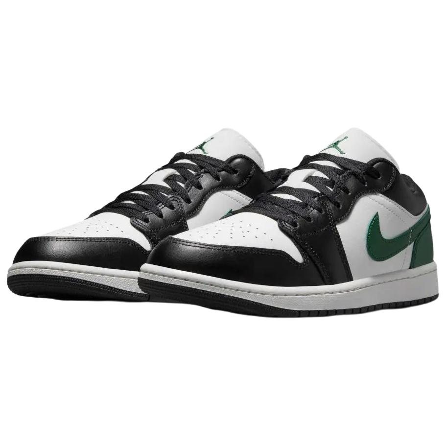 Air Jordan 1 Low Black Gorge Green Summit White Men Sneakers 553558-047