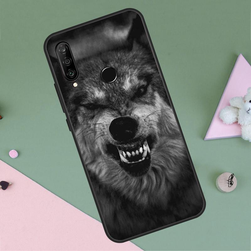 Angry Wolf For Huawei P20 P40 Lite P60 P30 Pro Nova 5T 9 10 SE 12s 12i 11i Y90 Y70 Y60 Y61 Y72 Y91 Case