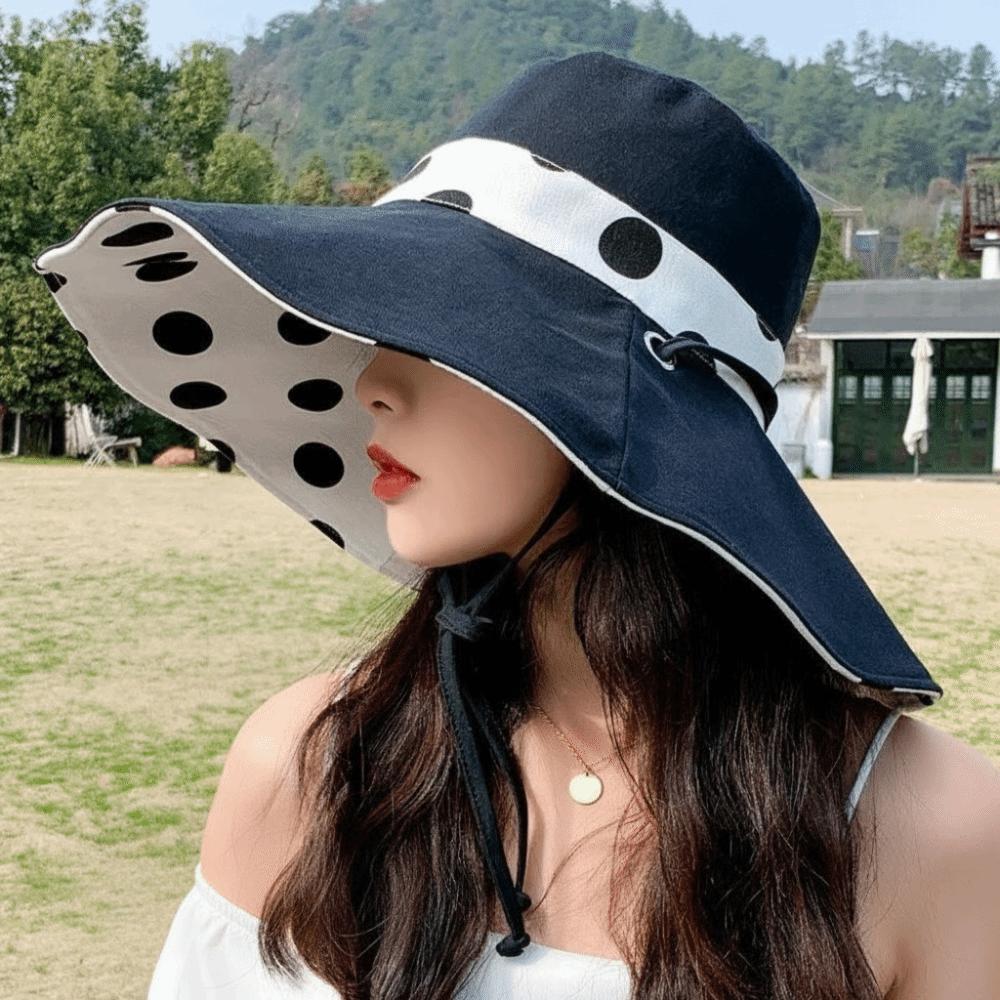 Breathable Sun Hat Wide Brim Visor Cap Fashion Bucket Hat Beach